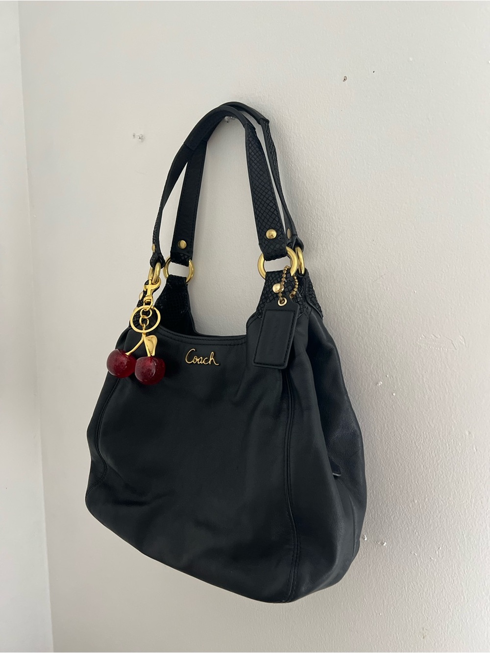 Coach Black Leather Tote - Picture 5 of 11